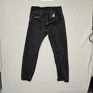 Levi's 505 Men Jeans 32X30 Black Denim Regular Fit‎